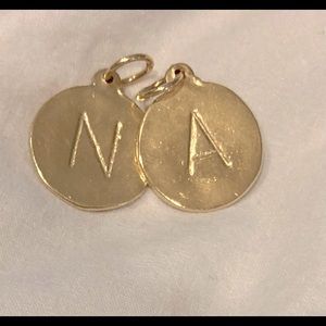 Helen Ficalora, 14 kt yellow gold Alphabet charm, “A”